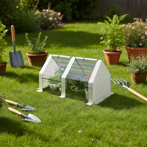 <b>Mini</b> Walk In Garden Greenhouse Polycarbonate Aluminum <b>Frame</b> Modern Style For Outdoor Plant Protection - Product Image 2