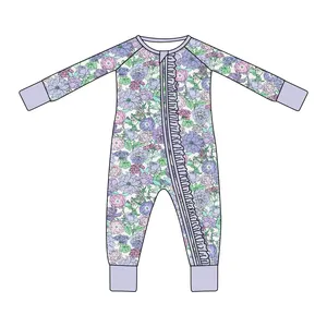 2024 Unisex Newborn Solid Cotton Bodysuit Cute Sun Zipper Romper Jumpsuit Baby Clothes Wholesale Baby Rompers