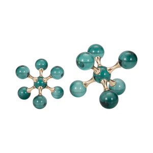 Fermalibri in vetro e metallo per scaffali, accessorio moderno per libreria e scrivania da ufficio - Product Image 1