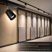 Lámpara de Riel LED COB Moderna OEM, Regulable, 12W 15W 20W 25W, Foco Cilíndrico Ajustable para Hotel, Oficina, Tienda