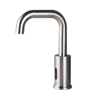 Robinet de salle de bain extérieur pour salle de sport, monotrou, automatique, infrarouge, sans contact, en nickel brossé, sans plomb, en acier inoxydable 304, céramique