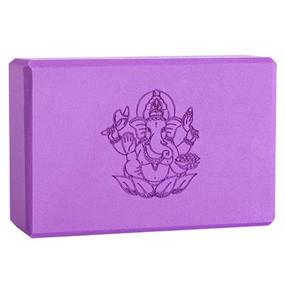 Оптовая продажа, экологически чистые блоки для йоги из вспененного этилвинилацетата с серой вставкой и сиреневым узором, кирпичи