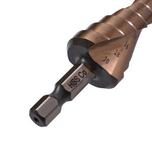 Forets spirale multifonctionnels en cobalt pour la vente en gros, forets étagés en acier inoxydable à tige hexagonale pour le métal - Product Image 1