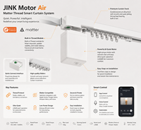 Moteur de rideau électrique intelligent JINK Motor Mini Matter Thread, contrôleur de rideau sans fil pour la domotique, compatible avec Apple Home