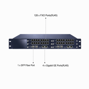 Shanglu IAD600-128FXO Gateway VoIP SIP PSTN a 128 Porte FXO, Porte RJ45 FXS per Telefoni Analogici, Porte SFP <span class=keywords><strong>Fibra</strong></span> Ottica, 4 Porte Gigabit GE - Product Image 2