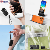 Banque d'alimentation portable mini avec écran numérique 22,5 W, logo personnalisé, 5000 mAh avec support métallique, charge rapide pour téléphone