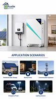 Batterie de stockage d'énergie solaire LiFePO4 mobile 51,2 V 10-20 kW avec roulettes, écran LCD, montage mural, empilable, BMS, extension parallèle