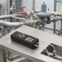 TL-100 Handheld High Performance Digital Manometer Air/Gas Vacuum Pressure Gauge +/-2Psi Range +0.3% Accuracy 9V Battery One