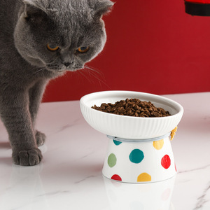 Tazón de Cerámica para Gatos con Diseño Bonito y Ecológico, de Alta Calidad, para Protección del Cuello, para Comida y Agua, Comedero para Mascotas - Product Image 5