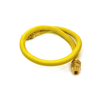 Tuyau de gaz flexible en acier inoxydable 3/4\" avec raccord en laiton pour gaz