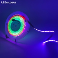 DC 12V/24V RGBIC COB LED Bande Lumineuse 12mm Cuivre PCB 420/720 LEDs/m 10 W/M avec Télécommande et Indice IP20