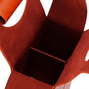 Luxe wijnkist van hoge kwaliteit, op maat gemaakt met lederen bruine afwerking, voor 2 flessen, waterdicht, geïsoleerd, vintage, elegant, klassiek, nieuw design - Product Image 4