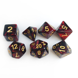 7 pièces polyédriques deux couleurs acrylique dés ensemble en Stock pour donjons et Dragons RPG <span class=keywords><strong>jeu</strong></span> de société 16mm acrylique mdn dés ensemble - Product Image 5