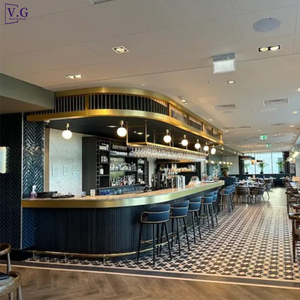 Comptoir de <span class=keywords><strong>bar</strong></span> cannelé personnalisé au design moderne 3D pour la maison, les restaurants et les hôtels - Mobilier commercial résistant à l'eau - Product Image 5