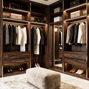 Hot Sale Modern Bedroom Armoire Wood Wardrobe with <strong>Big</strong> <strong>Closet</strong> Organizer Drawer - Product Image 5