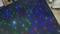 Prix de gros Rideau de scène LED ciel étoilé Rideau de fond de conférence RVB en tissu ciel étoilé Disco Dj mariage