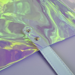 Túi Đựng Đồ Mua Sắm Bằng Sợi Đay Mô Tả Bốn Mặt Đơn Giản Và Đơn Giản, Màu Nâu Nhạt, Màu Xanh Da Trời - Product Image 4