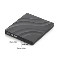 Hub USB eksternal portabel, Hub USB Tipe C Optical Drive Laptop DVD/CD Burner dengan Kompatibilitas tinggi