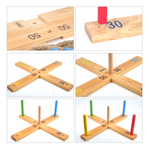 <span class=keywords><strong>Jeu</strong></span> de plein air <span class=keywords><strong>en</strong></span> <span class=keywords><strong>bois</strong></span> pour enfants, lancer d'anneaux, jeux de jardin pour adultes et familles - Product Image 3
