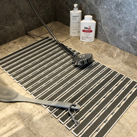 YIDE – ensemble de tapis de bain gris en PVC 3D, couleur personnalisée, solide, antidérapant, violet