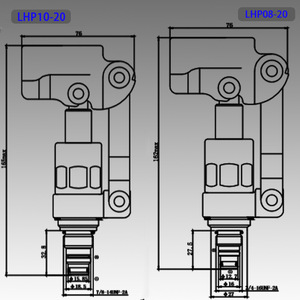 Válvula de Control Direccional Hidráulica Manual LHP08/10-20 de 2 Vías, 315 Bar, 60 L/min para Maquinaria Hidráulica - Product Image 5
