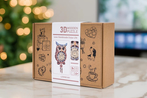 Snowy Owl Wooden <b>Clock</b> <b>Kit</b> wooden puzzle Handcrafted Hanging <b>Clock</b> Art for Room Decor - Product Image 2
