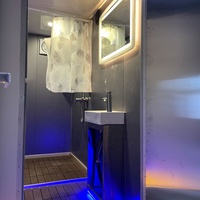 Remorque de toilette Mobile Portable de luxe en fibre de verre à 8 Positions