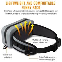 Sac banane de pêche en PVC 500D durable avec compartiments pour outils externes, coque résistante à l'usure pour kayak, pêche en ruisseau et usage quotidien par les pêcheurs