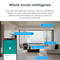 Puente Hub Inalámbrico Tuya Smart Life App WiFi Zigbee 3.0 Mesh para Automatización con Pantalla OLED y Barra de Batería para Hogar, Hotel, Garaje