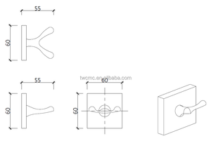 Space-Saving & Ultra-Durable Chrome Double Hook Wall Mount for <b>Small</b> Spaces - Product Image 4