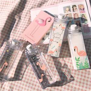 Christmas Party Gifts 500ml Kids Portable Drinking Transparent Plain <b>Milk</b> Shape <b>Box</b> Reusable Plastic Leak-Proof Dishwasher Safe - Product Image 5