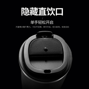 Qiluwa Stainless Steel Tumbler 13oz 17oz Vacuum Insulated Coffee <b>Mug</b> For <b>Travel</b> <b>With</b> <b>Lid</b> And Strap - Product Image 4
