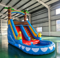Toboggan aquatique gonflable commercial intérieur/extérieur pour enfants, parc aquatique d'été, location pour fêtes de jardin, toboggan gonflable personnalisé en PVC
