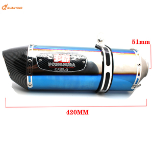 Tubo de <span class=keywords><strong>Escape</strong></span> Modificado <span class=keywords><strong>Yoshimura</strong></span> R77 para Motocicleta, Sección Trasera de Fibra de Carbono Completa para MT07 R3 GSX250R Kawasaki - Product Image 2