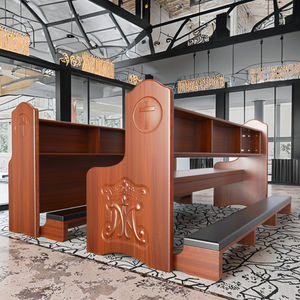 Meubles d'église confortables Prie-<span class=keywords><strong>Dieu</strong></span> en bois massif fabriqués à la main coussin doux design artisanal personnalisable pour l'église de l'école à la maison - Product Image 5