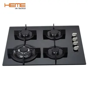 Household appliances 24 inch gas cooktop 4 burner built-in gas cooker hob (PGR6041G-ACB)