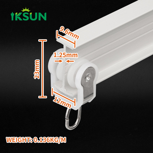 IKSUN Wholesale Manufacturer Arched Window Ceiling Mount Curved <b>Curtain</b> Rail Aluminium Bendable <b>Curtain</b> Track System - Product Image 2