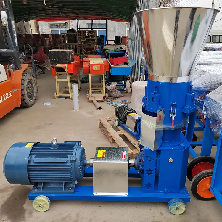 chicken animal feed crusher and pellet machine with diesel engine feed for farms 1000kg per hour home use 800kg/h 1 ton 500kg/h