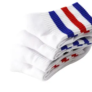 100cotton socks comfortable half terry pad cushion custom logo better cotton crew socks sport