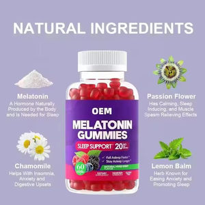 Gomitas de Melatonina Veganas OEM, 60 Unidades, Suplemento para la Salud en Oferta para Adultos, Mejora la Memoria y el Sueño, Ositos de Goma Dulces - Product Image 2