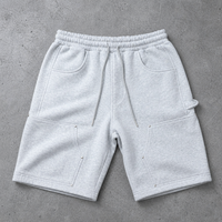Short de Jogging Streetwear 400 GSM, Short en Molleton 100% Coton avec Cordon de Serrage, Personnalisé, pour l'Été