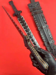 Cuchillo Táctico de Acero Inoxidable Negro de Alta Calidad con Mango G10, Cuchillo Recto para Supervivencia al Aire Libre, Funda, Cuchillo de Caza, Grado DIY, OEM - Product Image 3