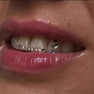 Brocas Dentales Cosméticas de Cristal Redondas de 2.1*1.1mm con Cabeza Cilíndrica, Paquete de 10 para Cuidado Bucal - Product Image 1