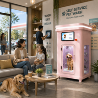 Station de lavage automatique pour animaux de compagnie, kiosque de toilettage et séchage pour chiens en libre-service, intelligent et extérieur, pour grands chiens