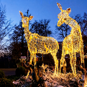 Custom Outdoor <b>Christmas</b> Deer Motif <b>Lights</b> for Plaza Hotel and Resort Decoration - Product Image 1