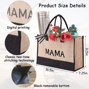 Borsa da spiaggia in paglia di iuta con grande viaggio impermeabile da donna iniziale personalizzata - Product Image 4