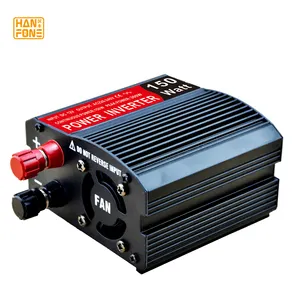 野营太阳能逆变器150瓦小型逆变器DC 12V/24v至交流110 220伏电源逆变器