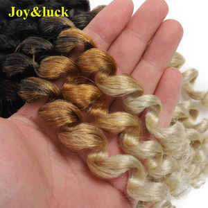 Vente en gros de cheveux crochet bouclés de 8 pouces pour femmes noires cheveux crochet bouclés de couleur ombrée cheveux crochet rebond jamaïcain - Product Image 5