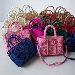 <b>Crochet</b> Evening Bag Bohemian <b>Handbag</b> Rope Handle Shoulder Purse Custom Color Gift Party Tote - Product Image 6