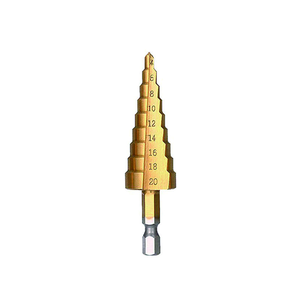 Punta da trapano a gradini in acciaio super rapido rivestita in titanio da 4-20 mm, punta per trapano a pagoda - Product Image 1